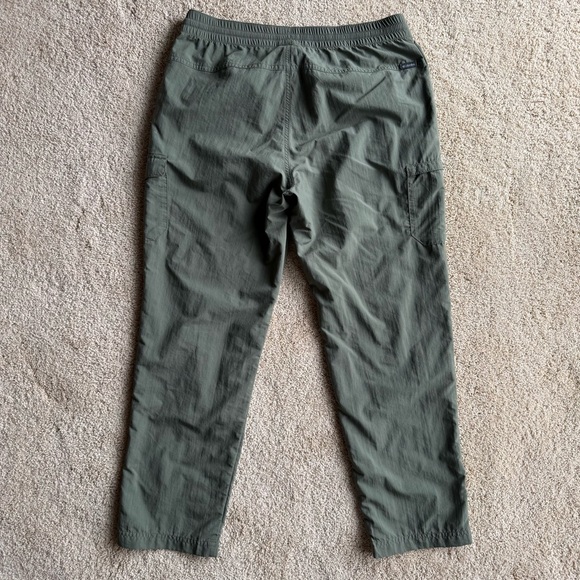 Columbia Cargo Pants Women M Green Hiking Outdoor Lightweight Elastic Waist - Picture 9 of 11